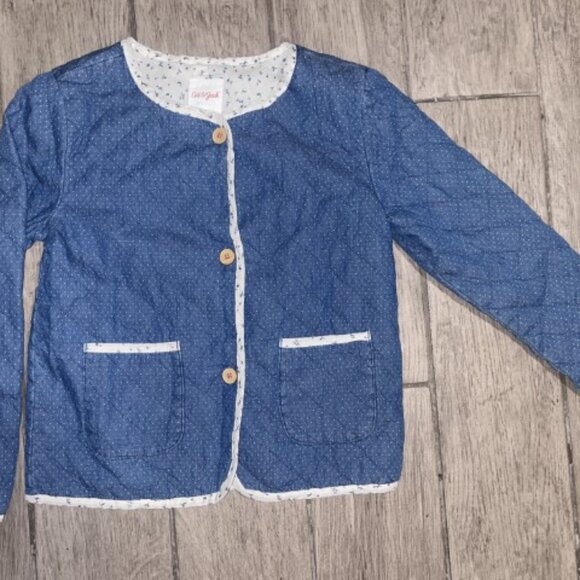 Cat And Jack Blue Quilted Jacket Girls Size L 10/12 no tags - Picture 1 of 3